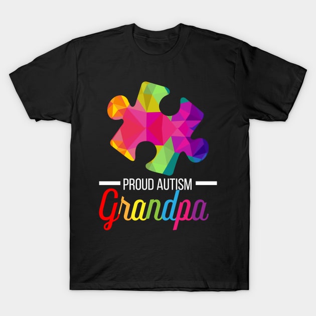Proud Autism Grandpa - Autistic Support Grandfather Gift product T-Shirt by ScottsRed
